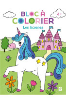 Bloc a colorier  - les licorne