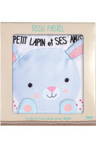 Tissu pastel - petit lapin et