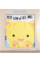 Tissu pastel - petit lion et s