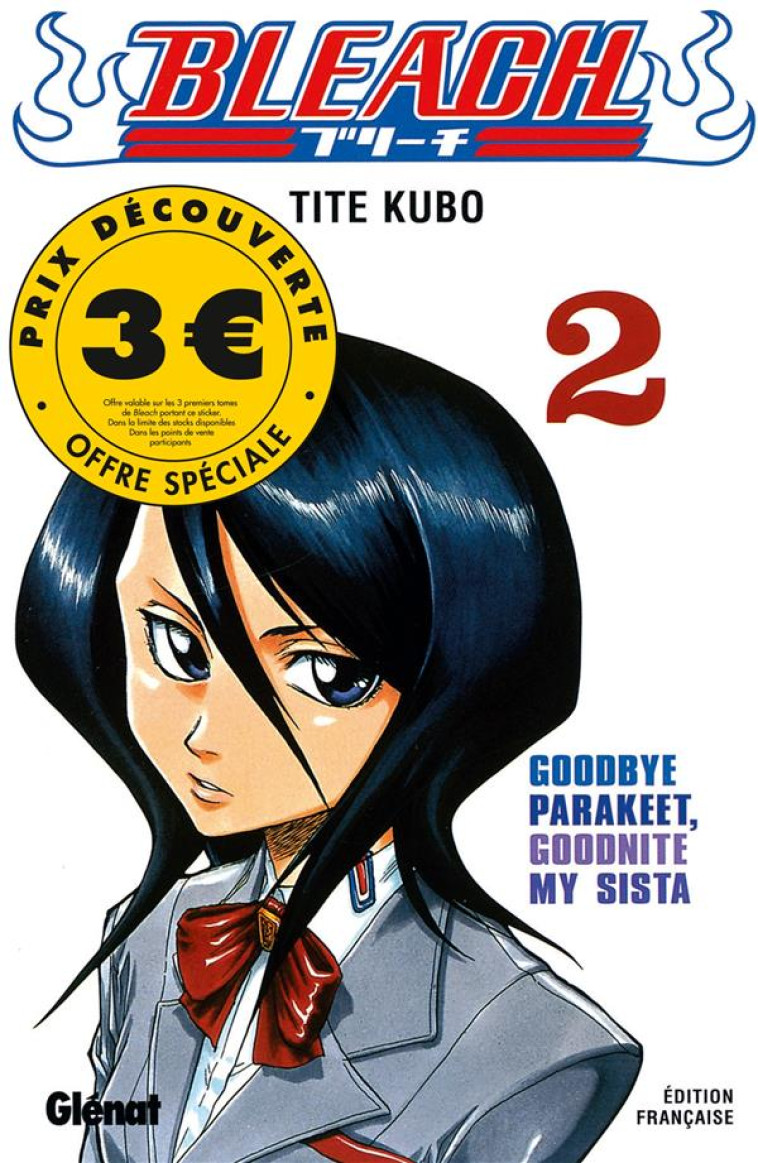 BLEACH - TOME 02 - 3 EUROS - KUBO TITE - GLENAT