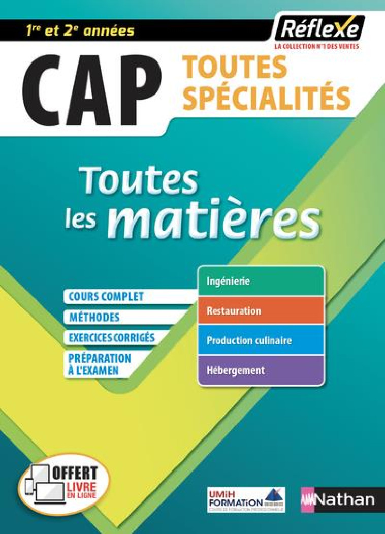 CAP (TOUTES LES MATIERES REFLE - MONOT/LAGOUTTE - CLE INTERNAT