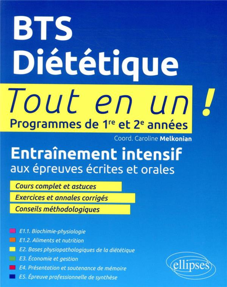 BTS DIETETIQUE - MELKONIAN/BOCQUET - ELLIPSES MARKET