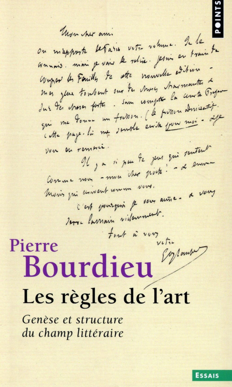 LES REGLES DE L-ART  ((REEDITI - BOURDIEU PIERRE - Points