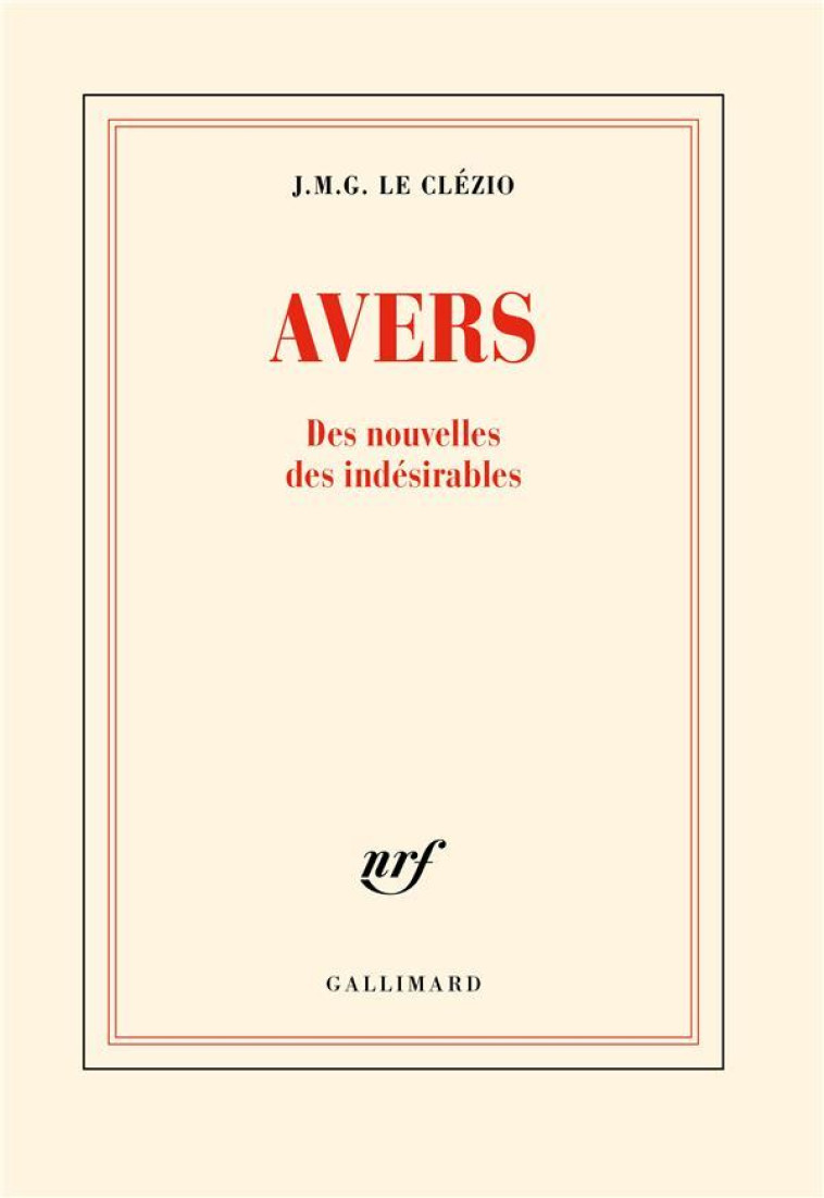 AVERS - DES NOUVELLES DES INDE - LE CLEZIO J. M. G. - GALLIMARD