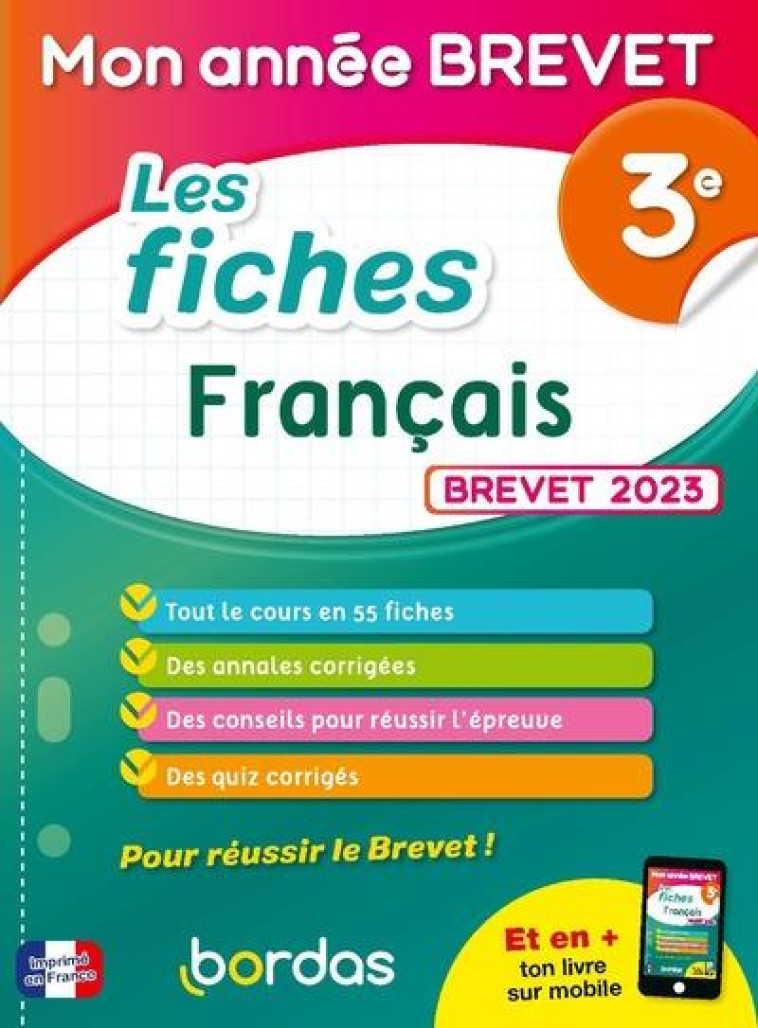 MON ANNEE BREVET LES FICHES FR - GARGALLO THOMAS - BORDAS