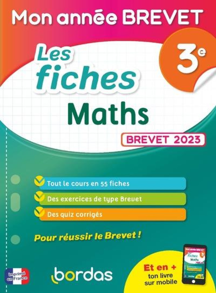 MON ANNEE BREVET LES FICHES MA - GELEBART YANN - BORDAS