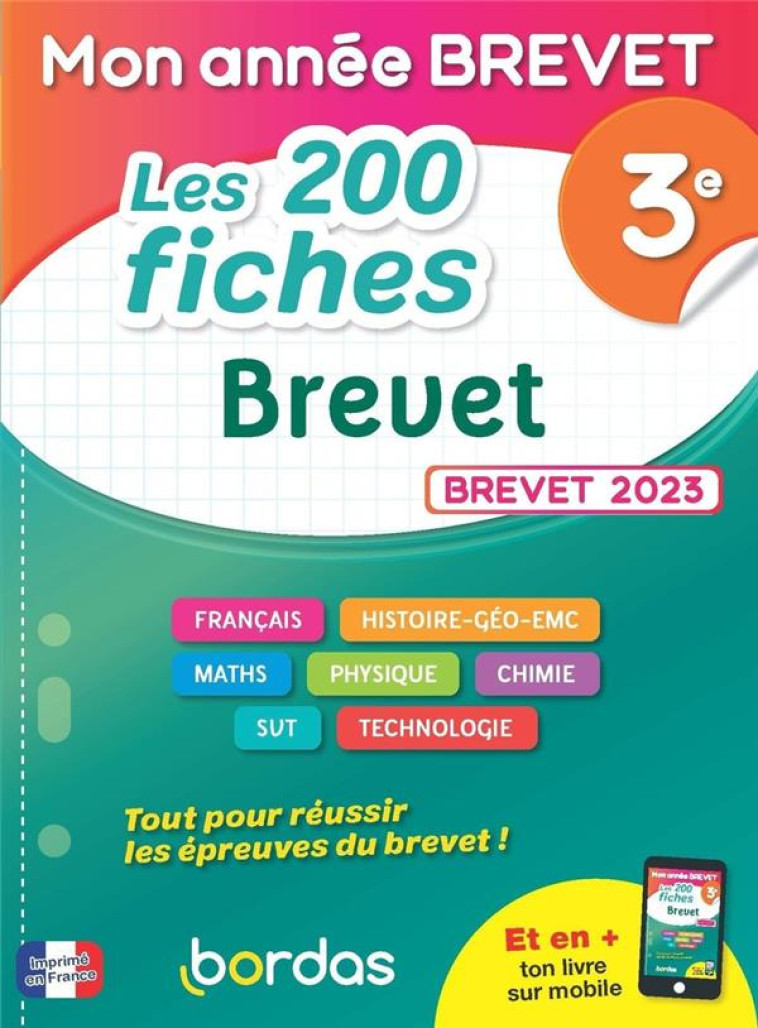 MON ANNEE BREVET LES 200 FICHE - GARGALLO/LASSUS - BORDAS