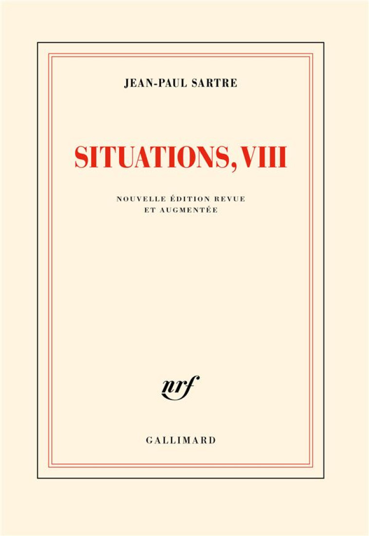 SITUATIONS - VOL08 - NOVEMBRE - SARTRE JEAN-PAUL - GALLIMARD