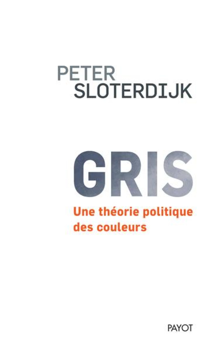 GRIS - UNE THEORIE POLITIQUE D - SLOTERDIJK PETER - PAYOT POCHE