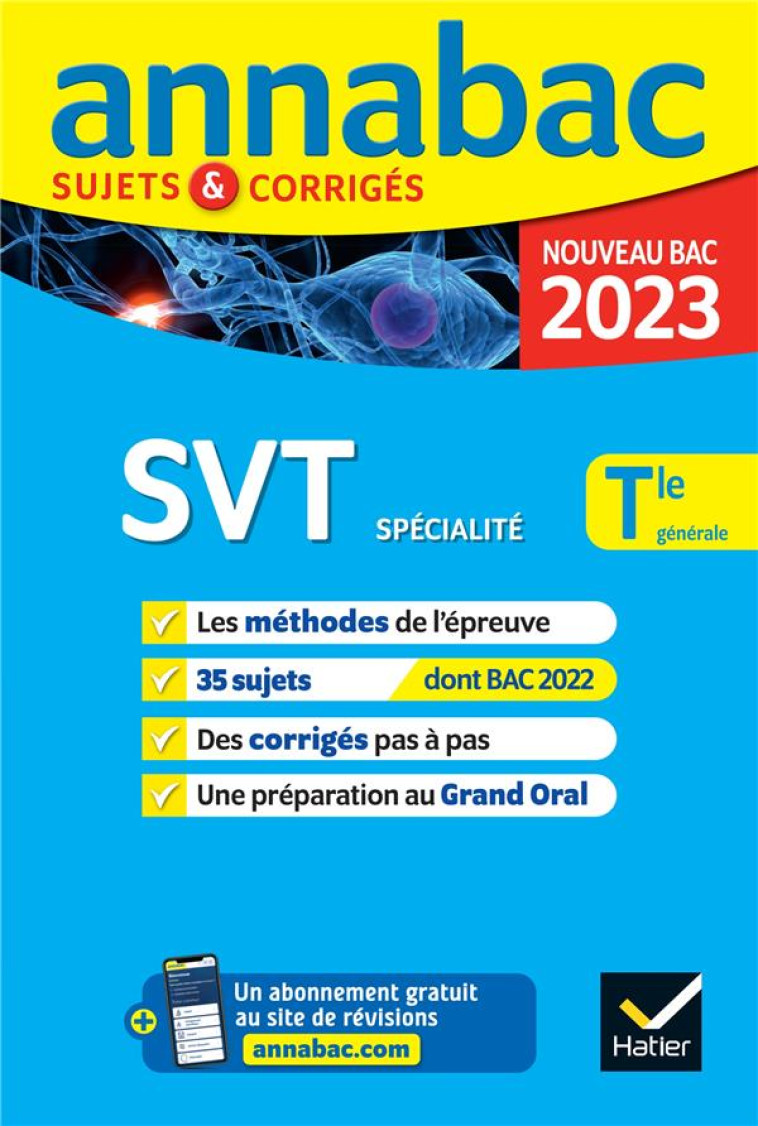 ANNALES DU BAC ANNABAC 2023 SV - COLLECTIF - HATIER SCOLAIRE