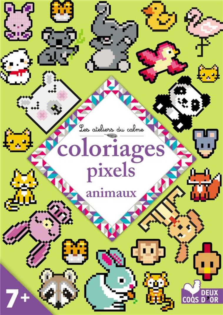 COLORIAGES PIXELS ANIMAUX - COLLECTIF - HACHETTE