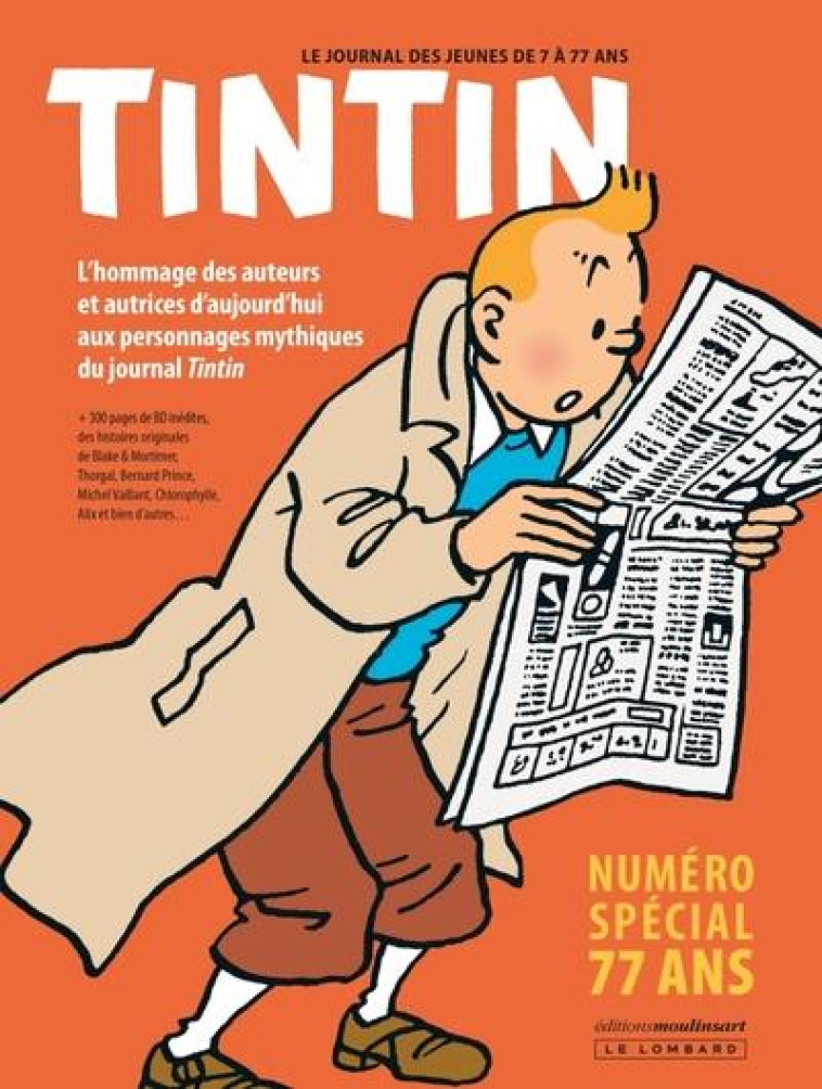 JOURNAL TINTIN - SPECIAL 77 AN - COLLECTIF - LOMBARD