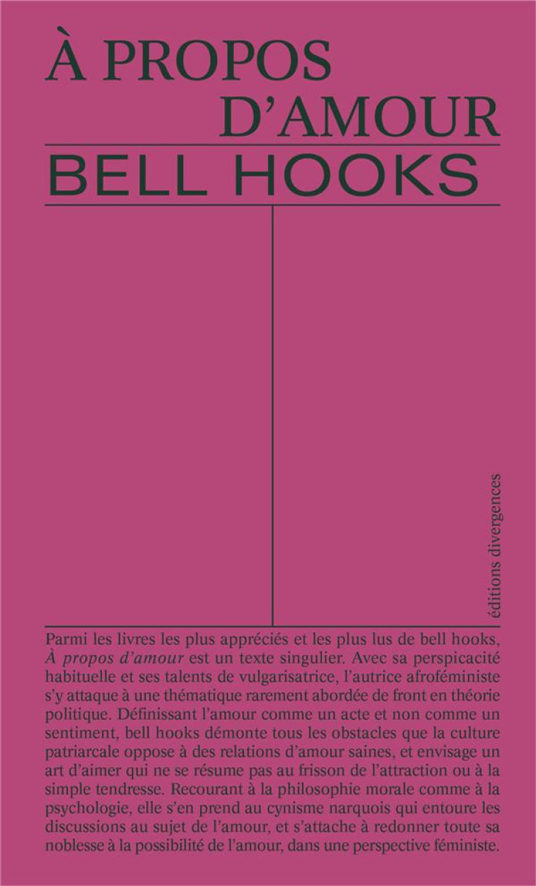 A PROPOS D'AMOUR - HOOKS, BELL - DIVERGENCES