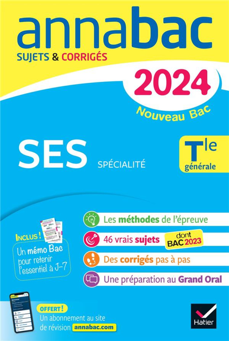 ANNALES DU BAC ANNABAC 2024 SE - GODINEAU/LEDER - DIDIER