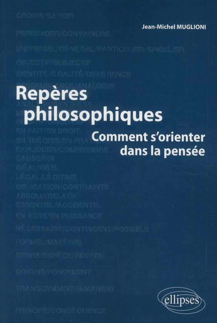 REPERES PHILOSOPHIQUES  -  COMMENT S'ORIENTER DANS LA PENSEE -  MUGLIONI, JEAN-MICHEL - ELLIPSES MARKET