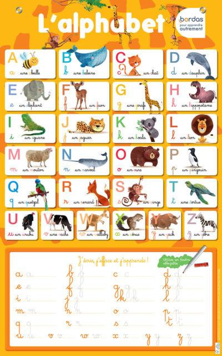 POSTER ARDOISE L-ALPHABET A L- - COLLECTIF - Bordas