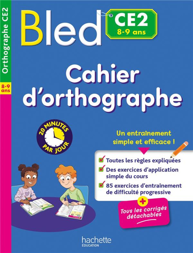 BLED CAHIER D-ORTHOGRAPHE CE2 - COUQUE/MESSANA - HACHETTE