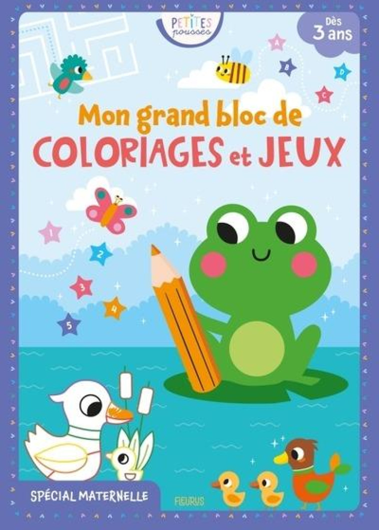 MON GRAND BLOC DE COLORIAGES E - JACQUE - FLEURUS