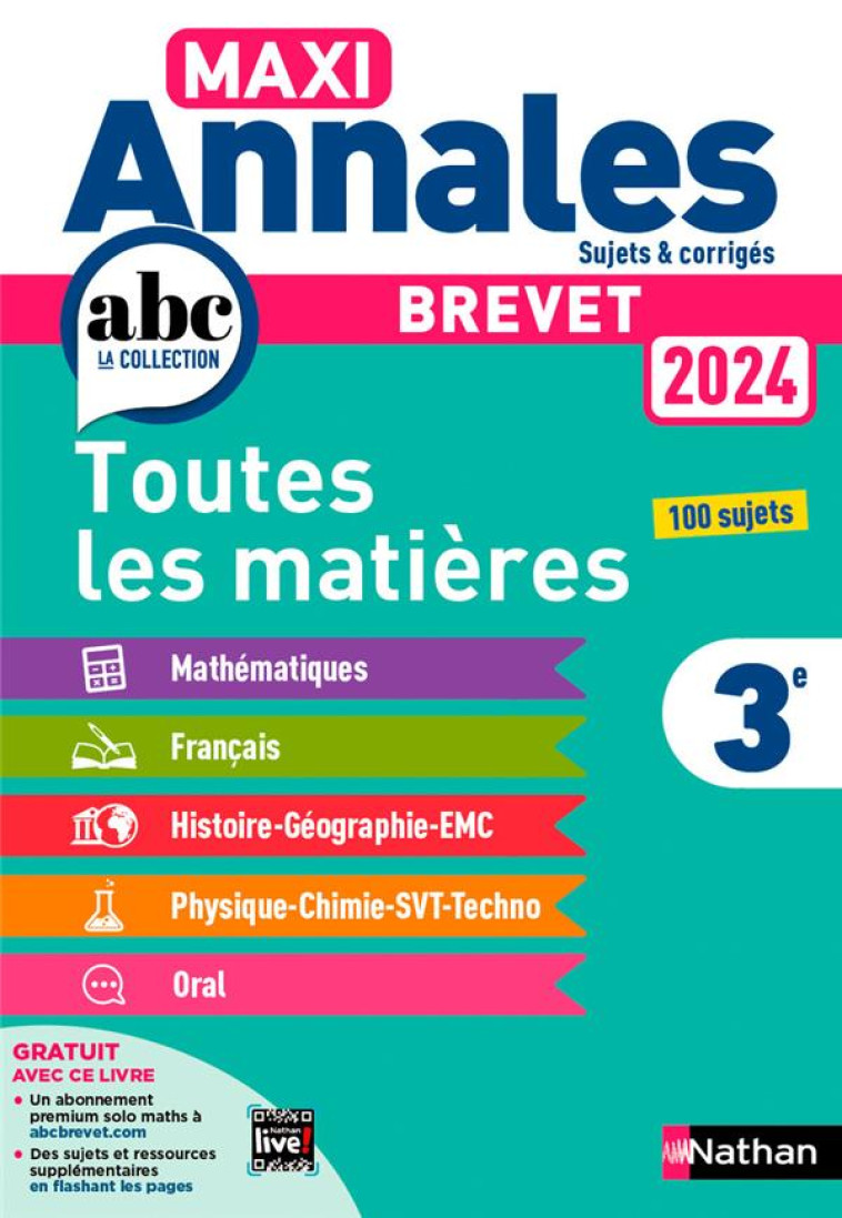 MAXI ANNALES BREVET 2024 - COR - FEUGERE/BOUHOURS - CLE INTERNAT