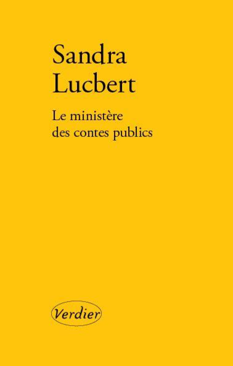 LE MINISTERE DES CONTES PUBLIC - LUCBERT SANDRA - VERDIER