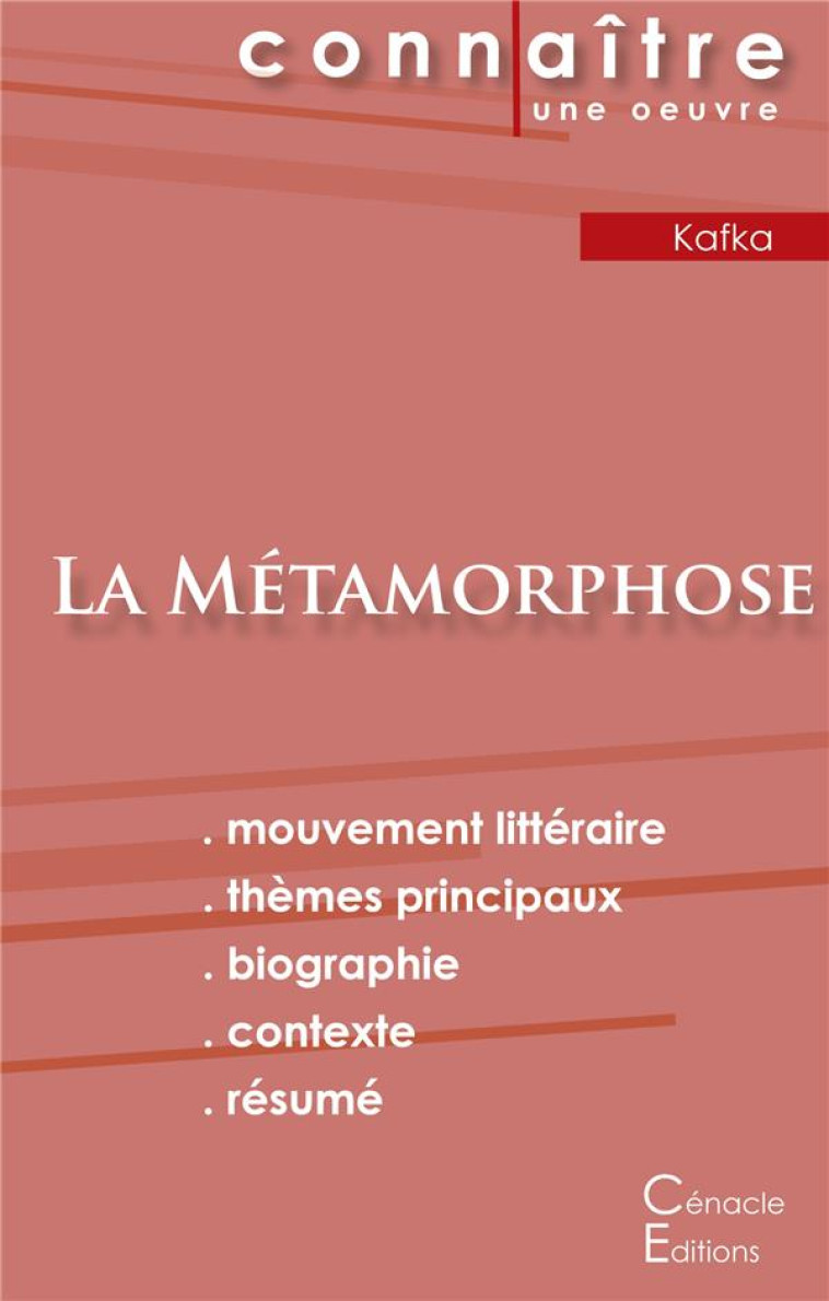 LA METAMORPHOSE, DE FRANZ KAFKA - COLLECTIF - EBOOK MALIN