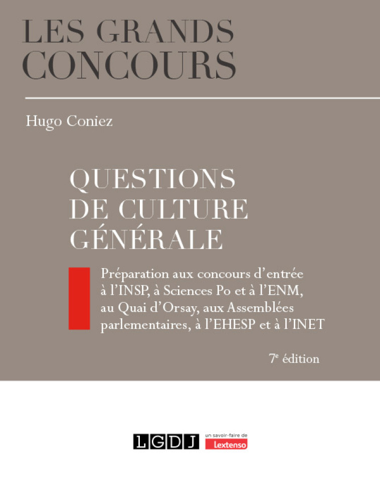 Questions de culture générale - Hugo Coniez , Coniez Hugo - LGDJ