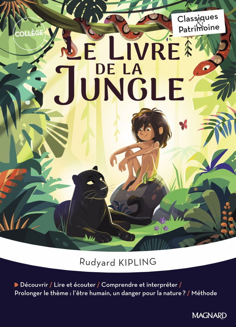 Le Livre de la jungle - Classiques et Patrimoine - Kipling Rudyard, Yao Romane - MAGNARD