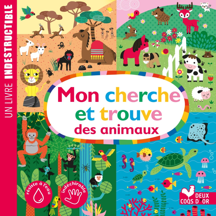 Mon premier cherche et trouve des animaux - Gwé Gwé - DEUX COQS D OR