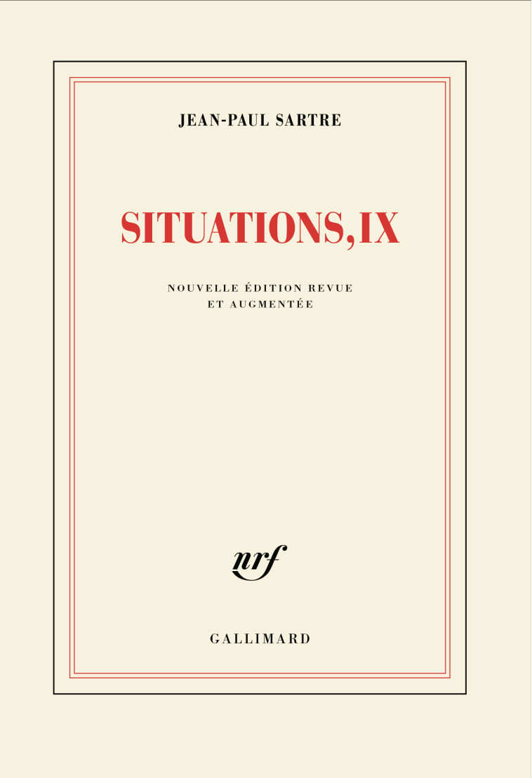 Situations - Jean-Paul Sartre - GALLIMARD