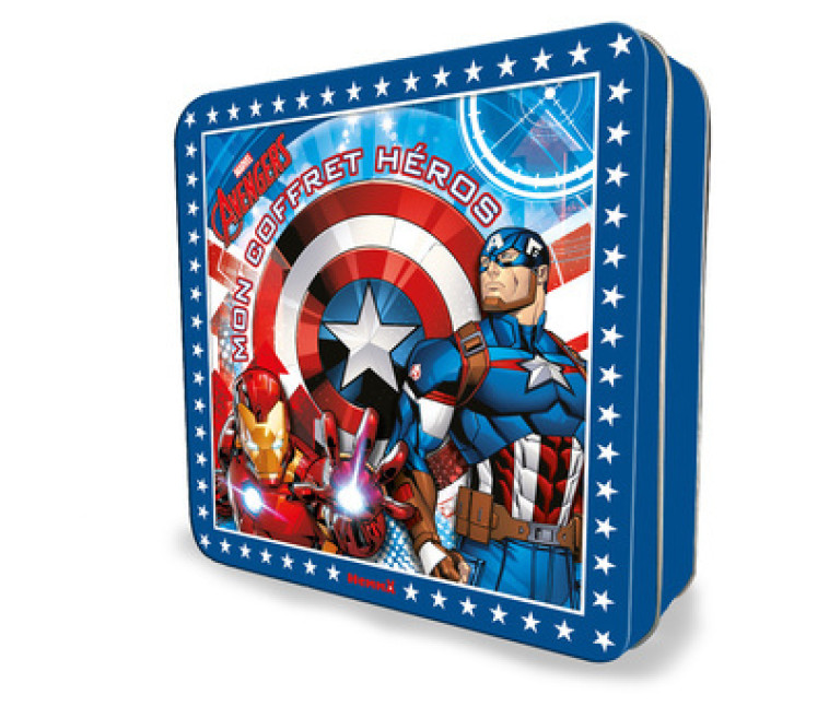 Marvel Avengers - Coffret métal Disney - Mon coffret héros - 1 livre de coloriage, 6 petits crayons, des stickers métallisés, des ta - Collectif Collectif,  Collectif - HEMMA