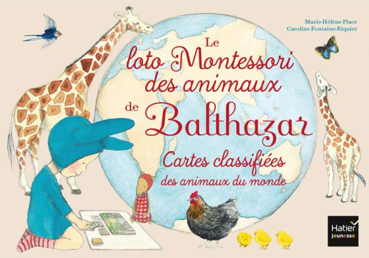 Le Loto Montessori de Balthazar - les animaux - Marie-Hélène Place, Caroline Fontaine-Riquier - HATIER JEUNESSE