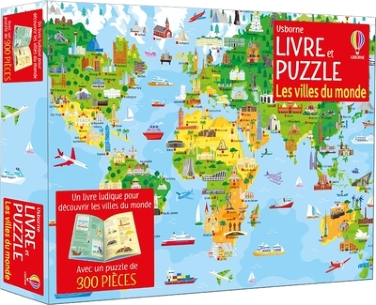 Les villes du monde - Coffrets livre et puzzle - Mattia Cerato - USBORNE