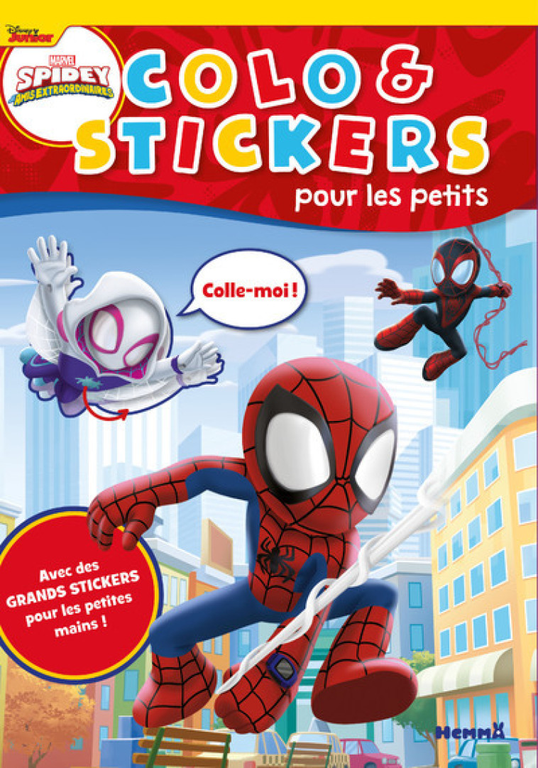 Marvel Spidey et ses amis extraordinaires - Colo & Stickers pour les petits - Avec des grands stickers pour les petites mains ! - Collectif Collectif - HEMMA