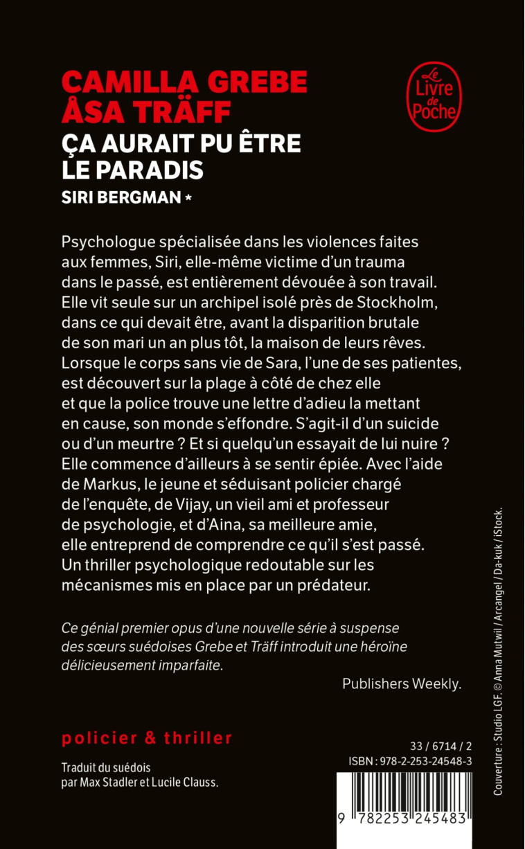 Ça aurait pu être le paradis - Camilla Grebe - LGF