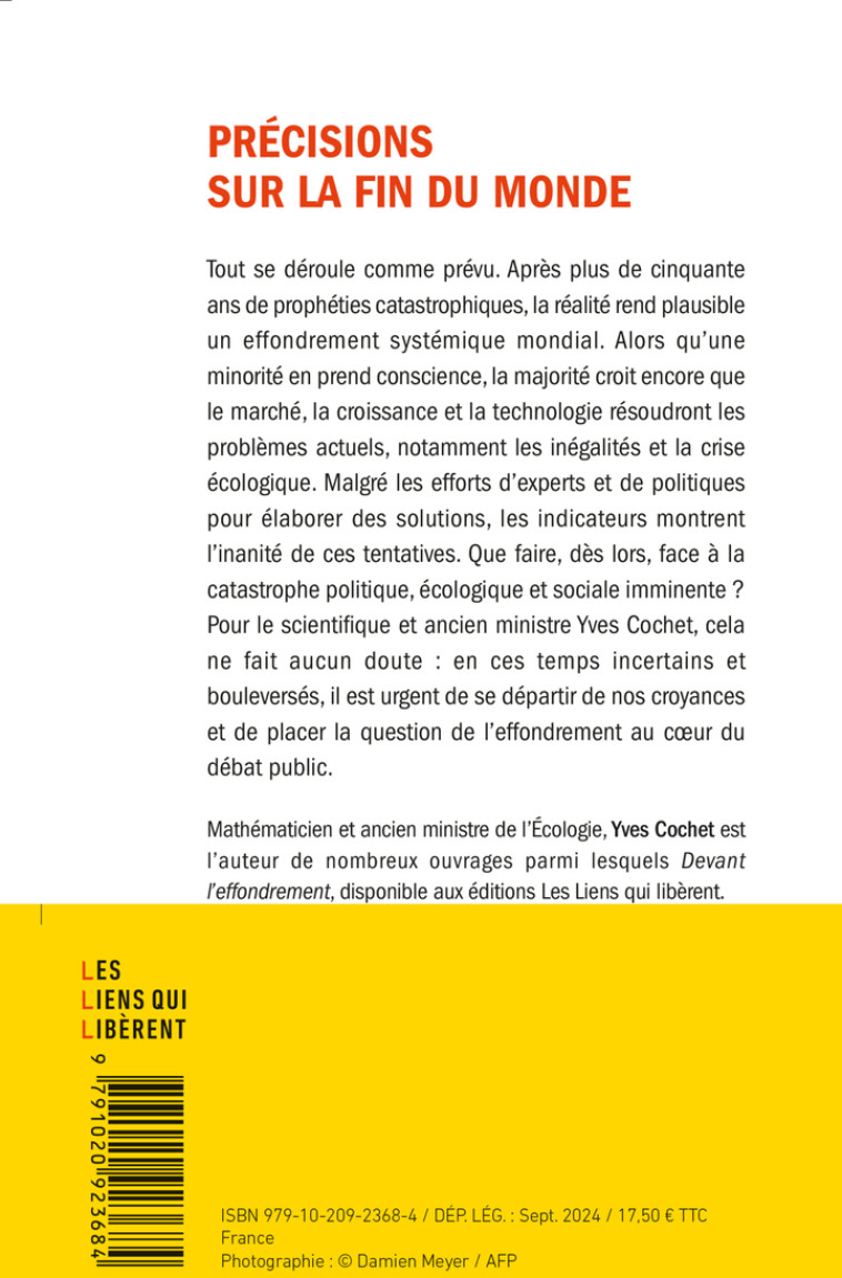 Précisions sur la fin du monde -  COCHET YVES - LIENS LIBERENT