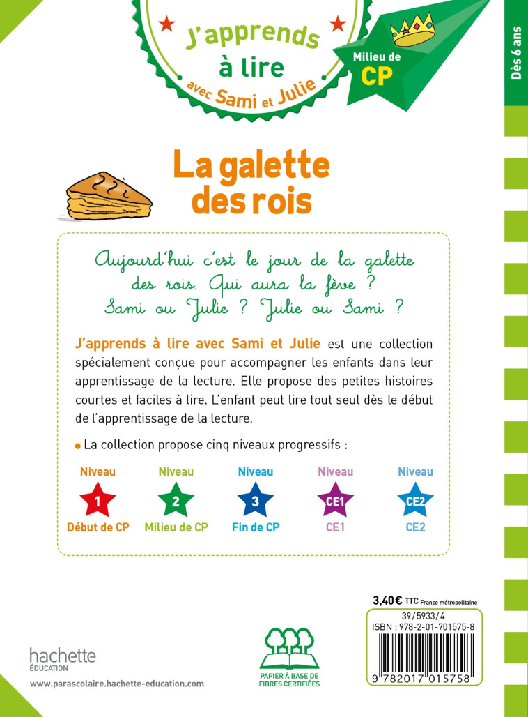 Sami et Julie CP Niveau 2 La galette des rois - Thérèse Bonté - HACHETTE EDUC