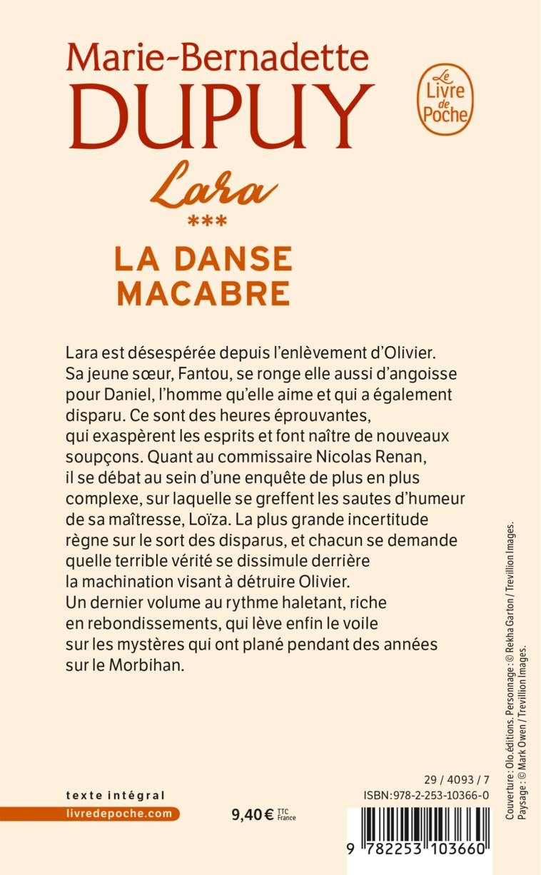 La Danse macabre (Lara, Tome 3) - Marie-Bernadette Dupuy - LGF